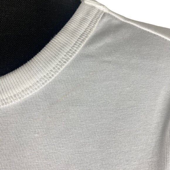 Helmut Lang White Red Colorblock Crew Neck Short Sleeve Lifeguard Baby Tee US XS - Picture 7 of 12